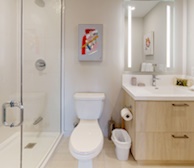 Master Bathroom Walk In Shower Fully Furnished Apartment Suite Downtown Toronto