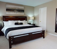 Master Bedroom King Mattress Fully Furnished Apartment Suite Burlington