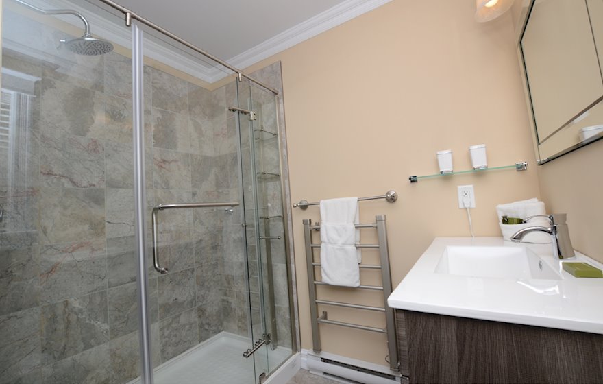 Bathroom Walk In Shower Fully Furnished Apartment Suite St. John's Newfoundland