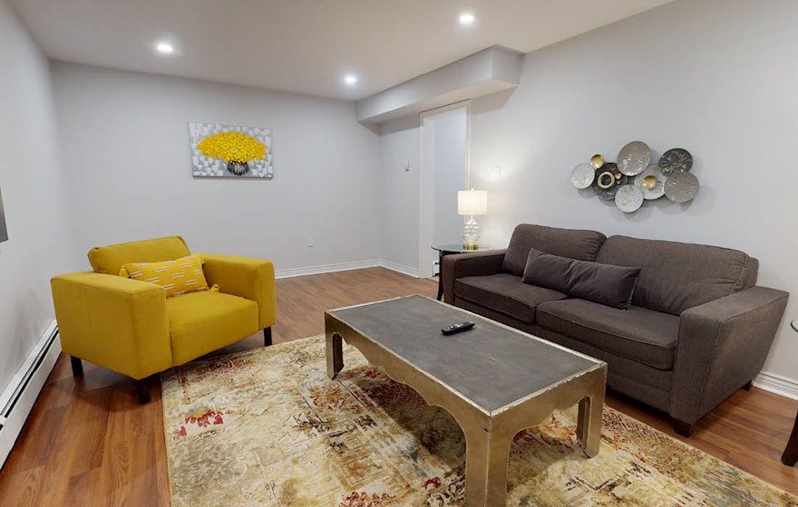 6 Living Room Temporary Housing Bedford Fully Furnished Short-Term Rental Townhouse Bedford NS