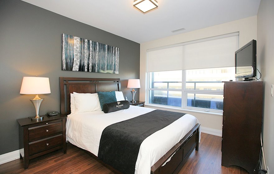 3226-Master Bedroom Queen Mattress Fully Furnished Apartment Suite North York