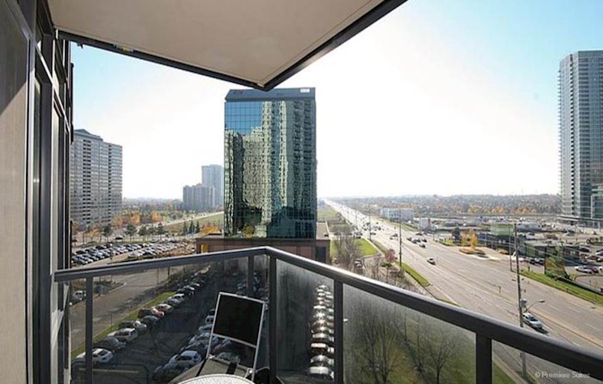 Balcony View - In Suite Laundry Furnished Apartment Suite Mississauga