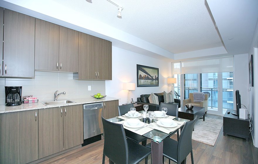 Dining/Living Room Fully Furnished Apartment Suite North York