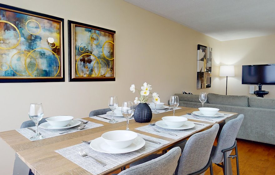 Dining Room Fully Furnished Apartment Suite Kanata