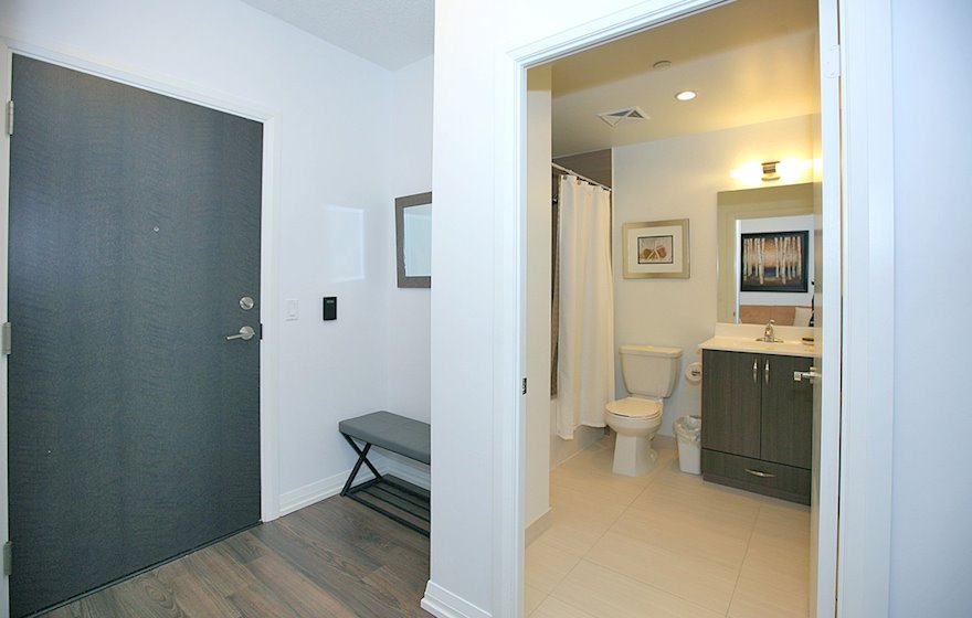 Second Bathroom 3 Piece Fully Furnished Apartment Suite North York